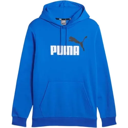 Ess+ 2 Col Big Logo Hoodie , Herren, Größe: M - Puma - Modalova