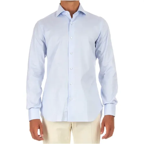 Classic Twill Cotton Shirt , male, Sizes: M, 2XL - Barba - Modalova