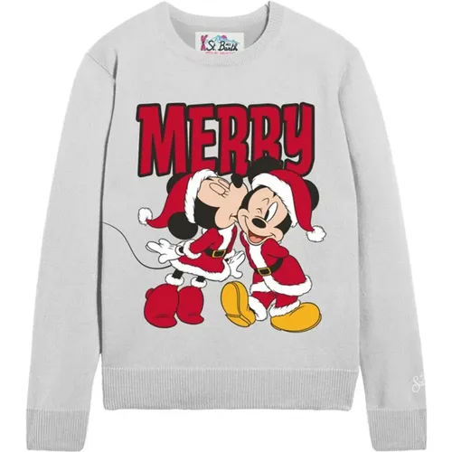 Mickey Minnie Kissmas Crewneck Sweater , female, Sizes: M - MC2 Saint Barth - Modalova