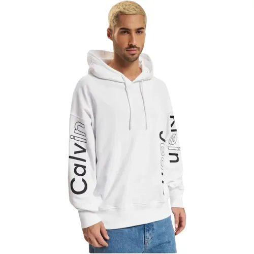 Bestickter Logo-Hoodie - Lockerer Schnitt , Herren, Größe: M - Calvin Klein - Modalova