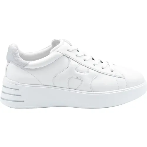 Silber Weiße Schnürschuhe Eleganter Stil , Damen, Größe: 37 EU - Hogan - Modalova