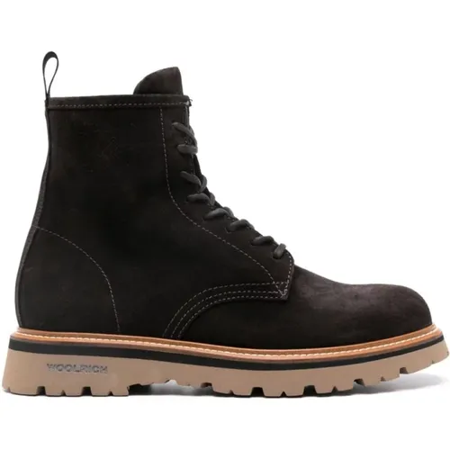 City Suede Calfskin Boots , male, Sizes: 6 UK, 11 UK, 8 UK, 9 UK, 7 UK, 10 UK - Woolrich - Modalova