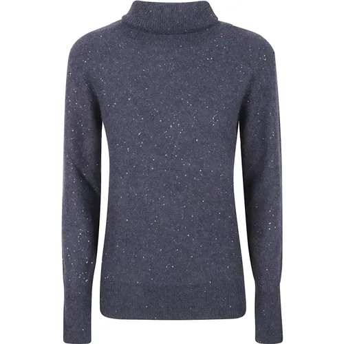 Pailletten Rollkragenpullover , Damen, Größe: XS - Fabiana Filippi - Modalova