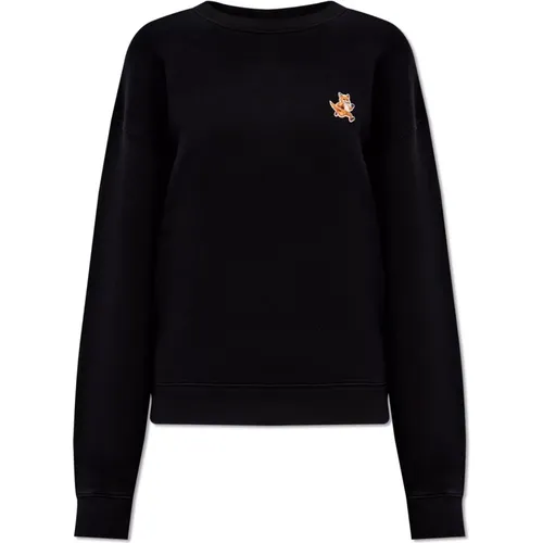 Sweatshirt mit Logo , Damen, Größe: S - Maison Kitsuné - Modalova