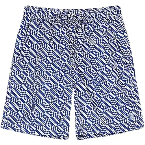Blauer Badeanzug mit bedrucktem Logo - Isabel marant - Modalova