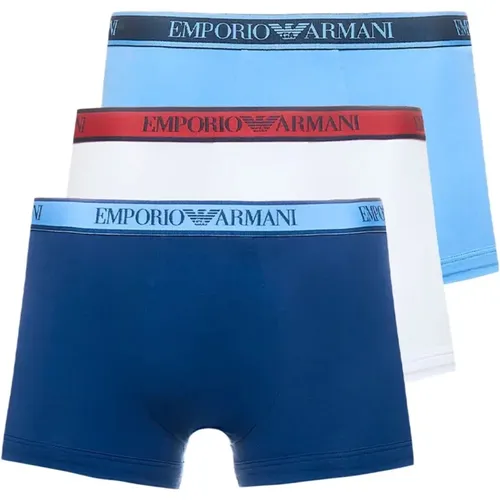 Baumwoll-Stretch-Boxershorts - Tripack - Emporio Armani - Modalova