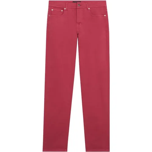 Rote Stretch-Baumwoll-Fünf-Pocket-Hose , Herren, Größe: W36 - Brooks Brothers - Modalova