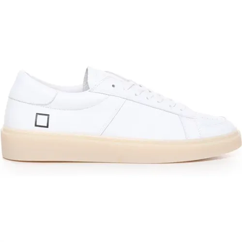 Leather Sneakers with Logo Tab , male, Sizes: 6 UK - D.a.t.e. - Modalova