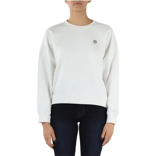 Oversized Cotton Sweatshirt with Logo , female, Sizes: S, 2XS - Twinset - Modalova