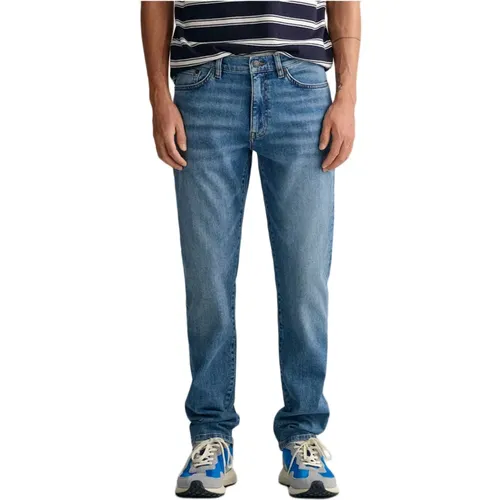 Slim Jeans Elevate Denim Game , male, Sizes: W30, W31, W34, W40, W36, W38, W33, W29, W32 - Gant - Modalova