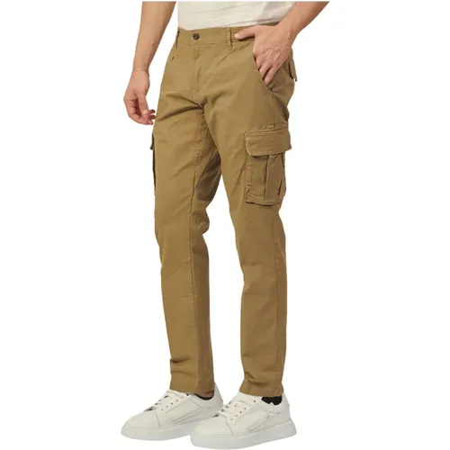 Cargo Trousers with Pockets , male, Sizes: W40, W30, W32, W31, W38, W33, W36, W34 - YES ZEE - Modalova