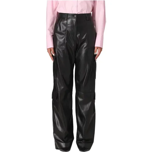 Leather Trousers , female, Sizes: S, XS - Msgm - Modalova