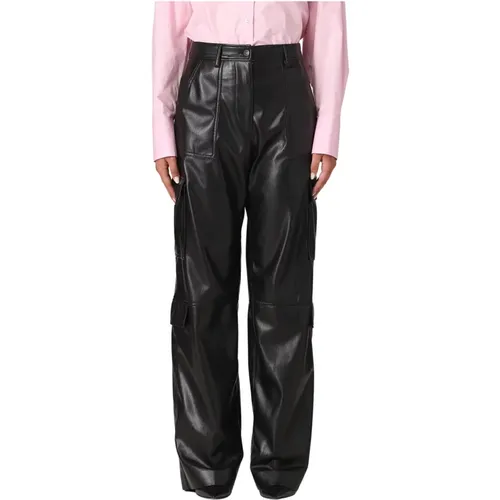 Leather Hosen , Damen, Größe: XS - MSGM - Modalova