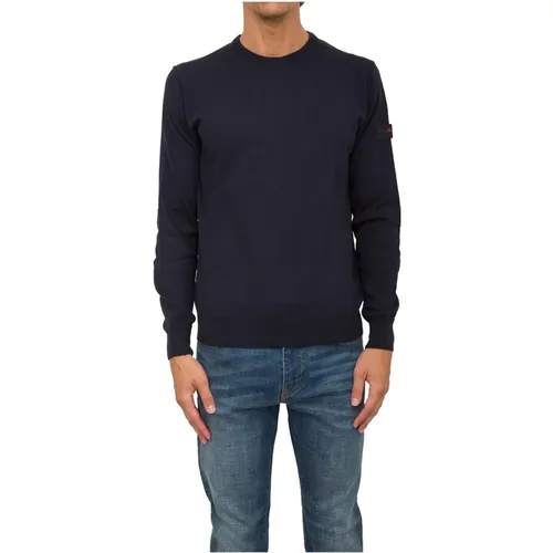 Blauer Strickpullover , Herren, Größe: S - Peuterey - Modalova