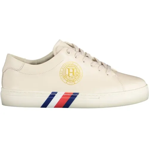 Polyester Sneaker with Contrasting Details , female, Sizes: 4 UK, 5 UK, 8 UK, 6 UK, 7 UK - Tommy Hilfiger - Modalova