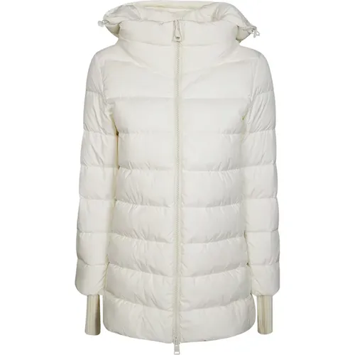 Hooded Zip-Up Puffer Jacket , female, Sizes: L, XL, M, S - Herno - Modalova