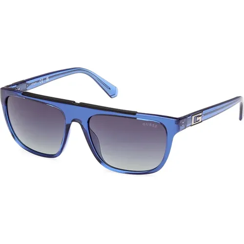 Blaue Verlaufssonnenbrille , Herren, Größe: 57 MM - Guess - Modalova