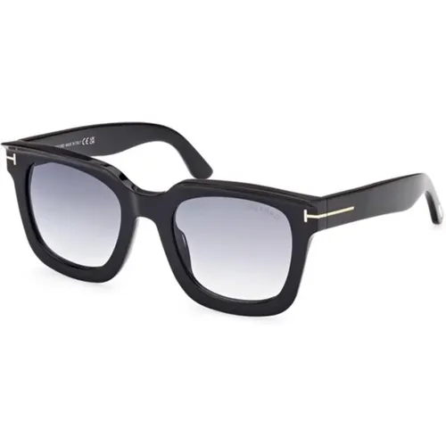 Gradient Smoke Sunglasses Shiny Frame , unisex, Sizes: 52 MM - Tom Ford - Modalova