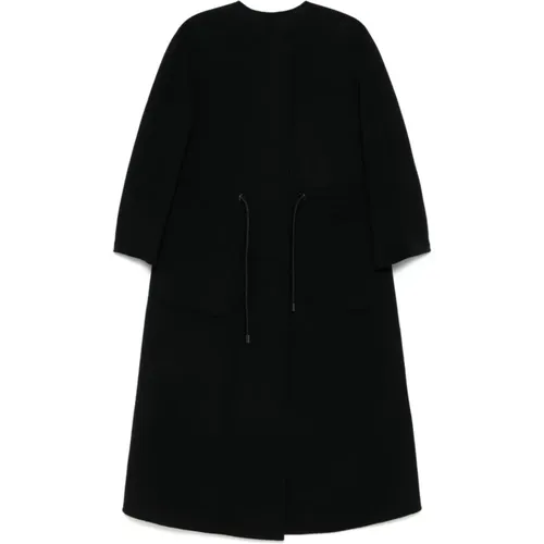 Wool Blend Coat Brushed Effect , female, Sizes: S, XS - Emporio Armani - Modalova