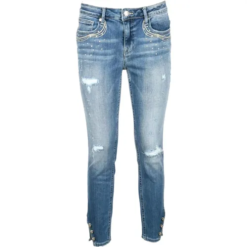 Baumwollmischung Stretch Jeans , Damen, Größe: W26 - MET - Modalova