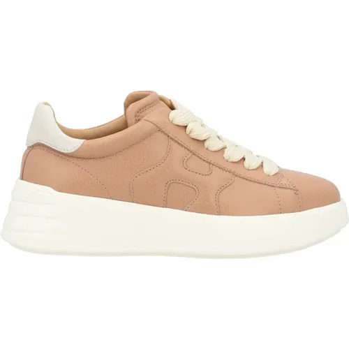 Leather Rebel Sneakers with Memory Foam , female, Sizes: 4 UK - Hogan - Modalova