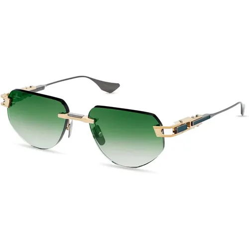 Grand-Imperyn Sunglasses White Gold/Dark Green , unisex, Sizes: 56 MM - Dita - Modalova
