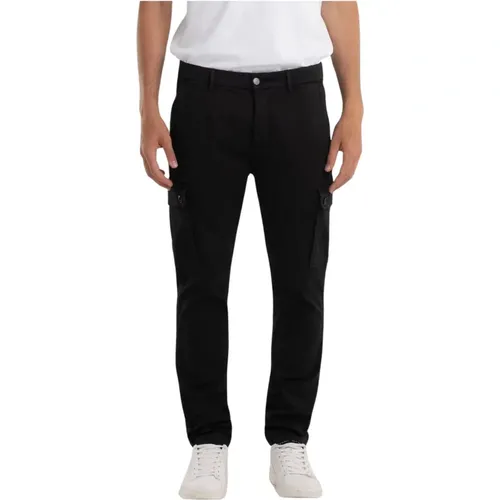 Slim Fit Cargo Jeans with Regular Waist , male, Sizes: W36, W33, W29, W34, W32 - Replay - Modalova