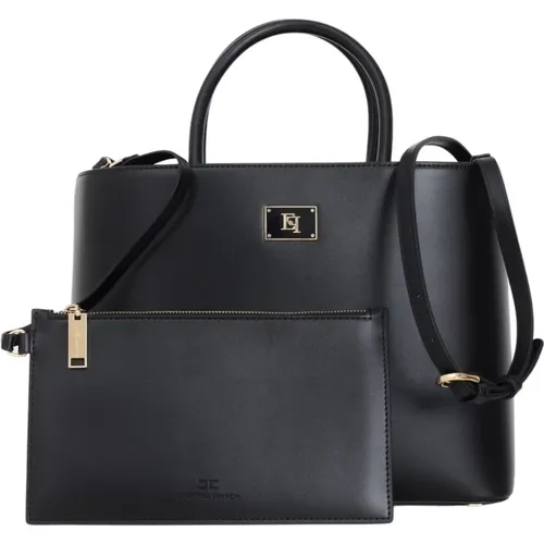 Schwarze Handtasche von , Damen, Größe: ONE Size - Elisabetta Franchi - Modalova