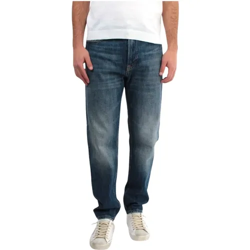 Blaue Jeans Karotten-Passform , Herren, Größe: W29 - Roy Roger's - Modalova