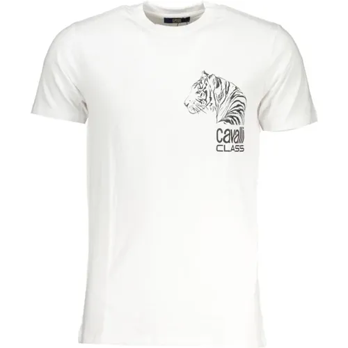 Druck Logo Rundhals T-Shirt - Cavalli Class - Modalova