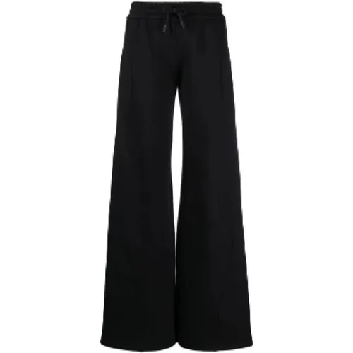 Schwarze Track Pants mit Piping-Detail , Damen, Größe: 2XS - Off White - Modalova