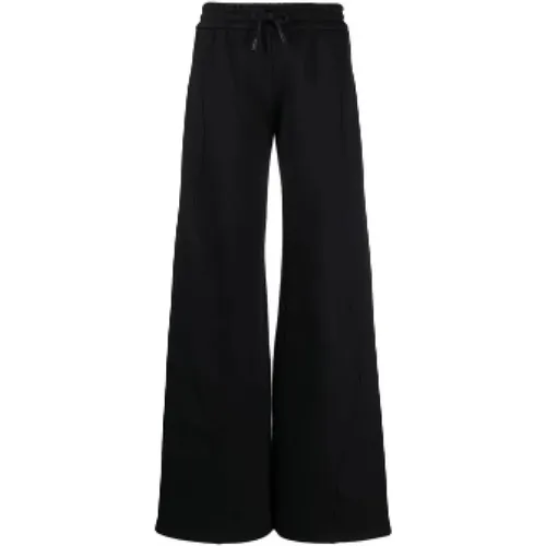 Schwarze Track Pants mit Piping-Detail , Damen, Größe: S - Off White - Modalova