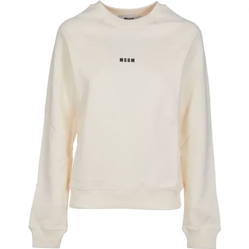 Crewneck Sweater Elegant Comfort , Damen, Größe: S - MSGM - Modalova