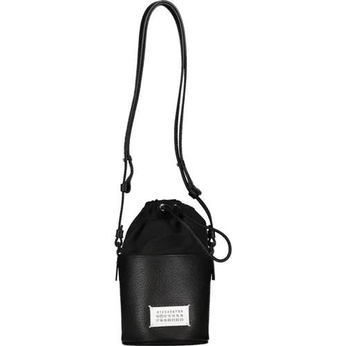 Hammered Leather Bucket Bag , female, Sizes: ONE SIZE - Maison Margiela - Modalova