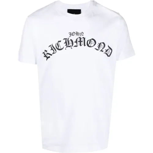 Logo Print Baumwoll T-Shirt,Logo Kurzarm Baumwoll T-Shirt - John Richmond - Modalova