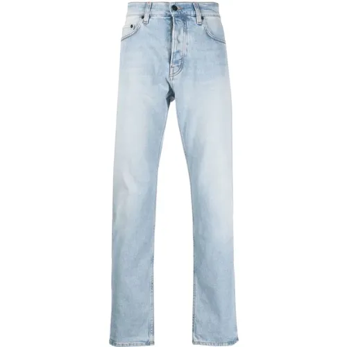Italienische Slim-Fit Stonewashed Jeans , Herren, Größe: W34 - Haikure - Modalova