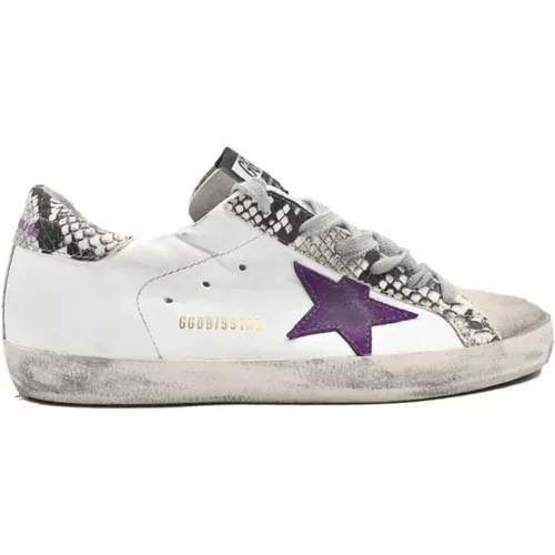 Superstar Violet Star Python Sneakers , female, Sizes: 6 UK - Golden Goose - Modalova