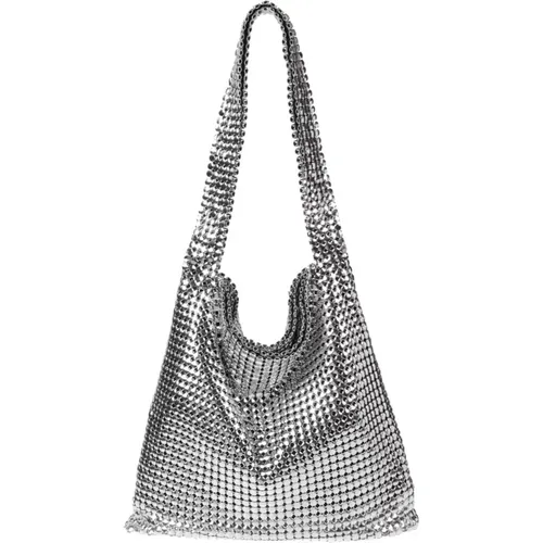 Stylish Silver Shoulder Bag , female, Sizes: ONE SIZE - Paco Rabanne - Modalova