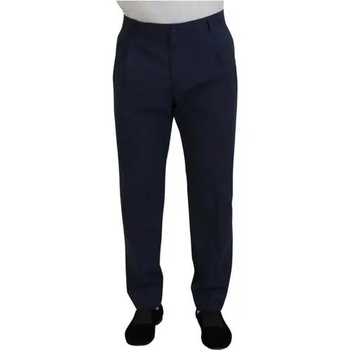 Dark Cotton Chino Formal Pants , male, Sizes: 3XL - Dolce & Gabbana - Modalova