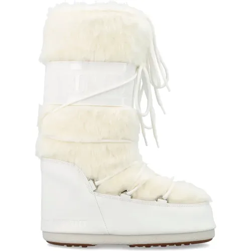 Faux Fur High Boots , female, Sizes: 6 UK - moon boot - Modalova