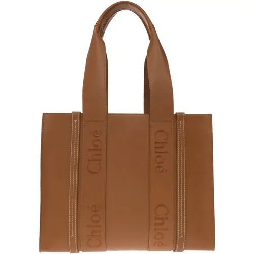 ‘Woody Medium’ shopper bag , female, Sizes: ONE SIZE - Chloé - Modalova