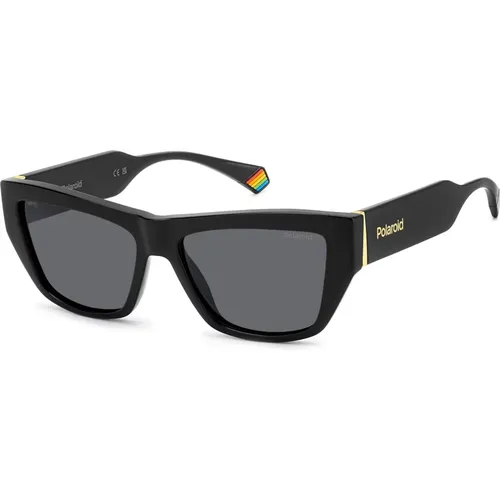 Schwarze/Graue Sonnenbrille,Sunglasses,Sonnenbrille - Polaroid - Modalova