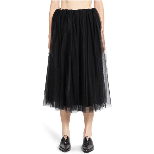 Tulle High-Waisted Skirt , female, Sizes: XS, S - Noir Kei Ninomiya - Modalova