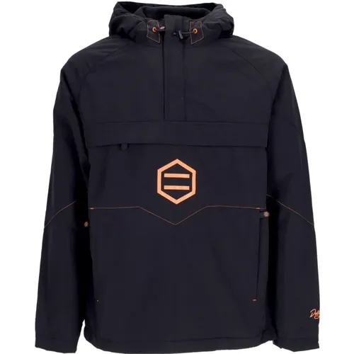 Orange Anorak Jacket with Fleece Lining , male, Sizes: M, L, S, XL - Dolly Noire - Modalova