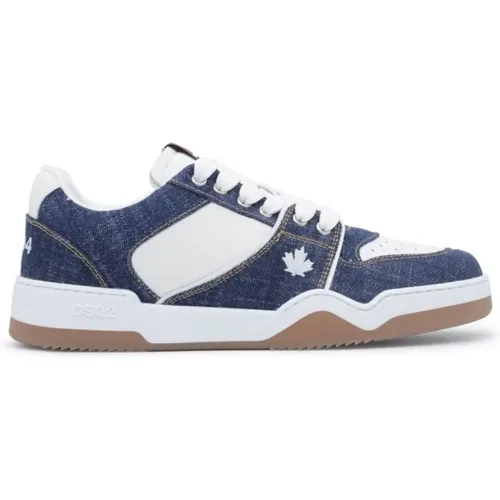 Denim Spiker Sneakers Blue , male, Sizes: 10 UK, 7 UK, 8 UK, 9 UK - Dsquared2 - Modalova