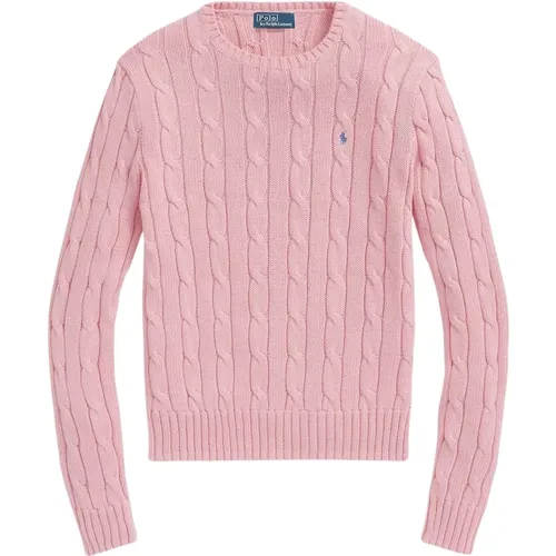 Cotton Cable Knit Crewneck Sweater , female, Sizes: XS - Polo Ralph Lauren - Modalova