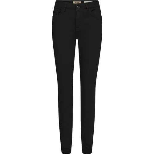 Deluxe Slim-Fit Schwarze Jeans , Damen, Größe: W25 - MOS MOSH - Modalova