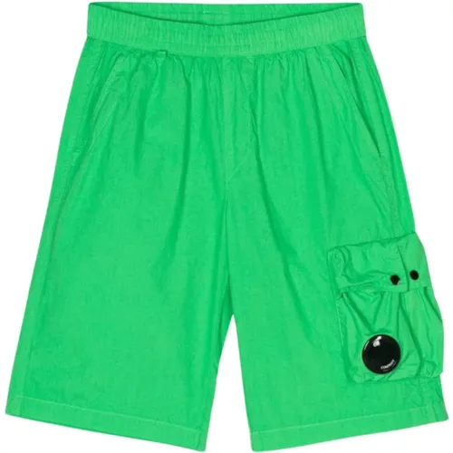 Grüne Bermuda-Shorts mit Elastischem Bund - C.P. Company - Modalova