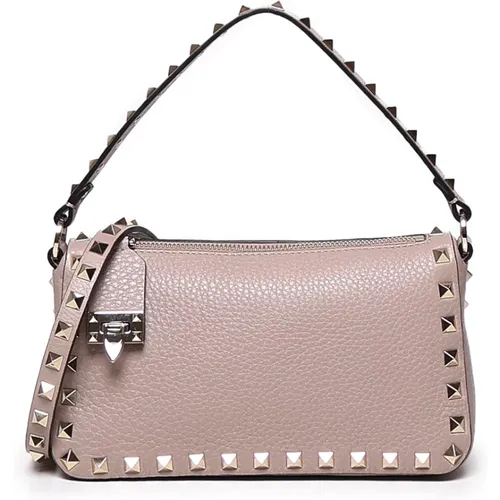 Rockstud Schultertasche in Taupe - Valentino Garavani - Modalova