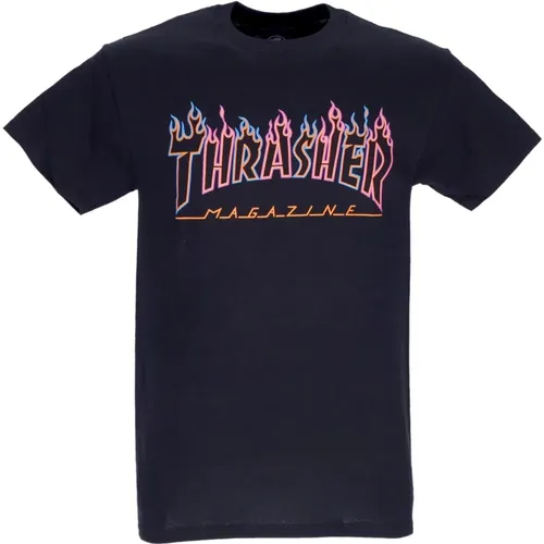 Neon Flame Mens Tee , unisex, Sizes: XL, S, L - Thrasher - Modalova